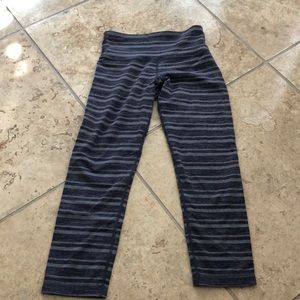 Lululemon cropped stripe leggings